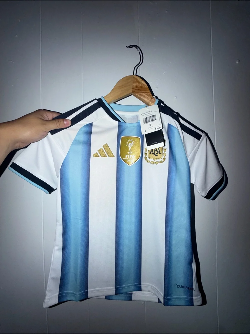 Kids Argentina home jersey Size S (9-10Y)